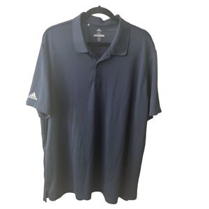 Adidas Golf Polo Shirt Mens 2XL Navy Blue Short Sleeve Performance Pique RN88387